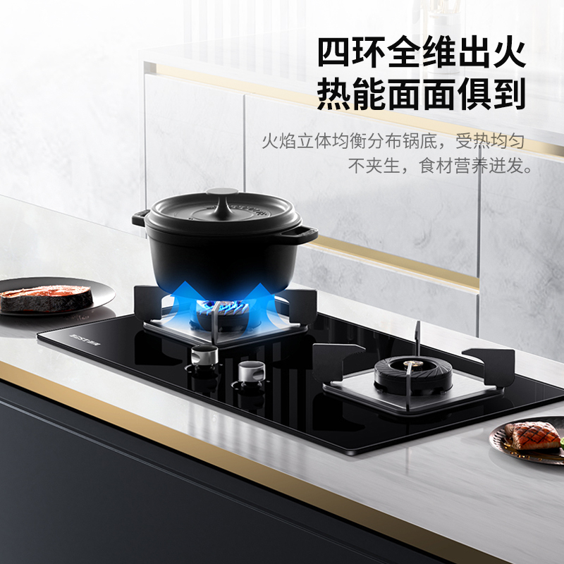华帝百得QE53燃气灶双灶家用天然气灶具液化气煤气灶台大火猛火灶炉具 (天然气)
