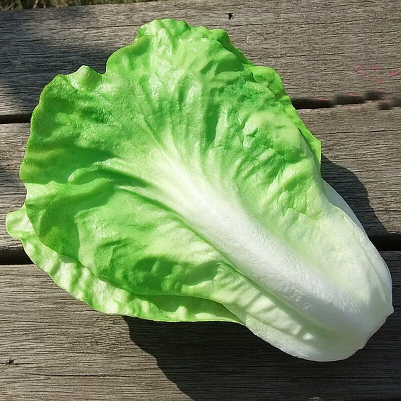 欧杰森仿真菜装饰仿真生菜pu青菜批假蔬菜装饰工艺品道具写生绿色1棵