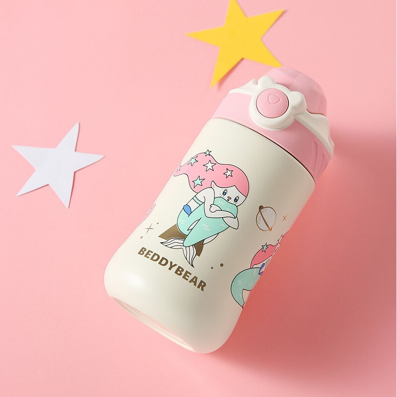 杯具熊BEDDYBEAR儿童保温杯380ml小容量鸭嘴杯机械恐龙316不锈钢男女学生小号学饮宝宝户外便携吸管杯高清大图