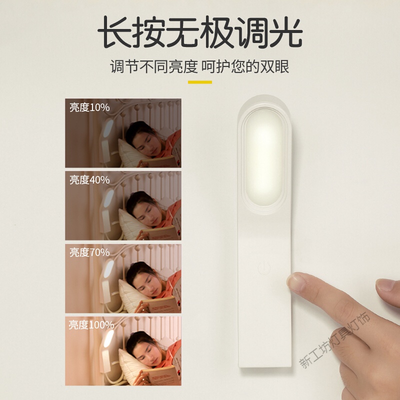 苏宁放心购 宿舍小台灯迷你床头阅读灯护眼充电led小夜灯学习神器寝室卧室书桌台灯高清大图