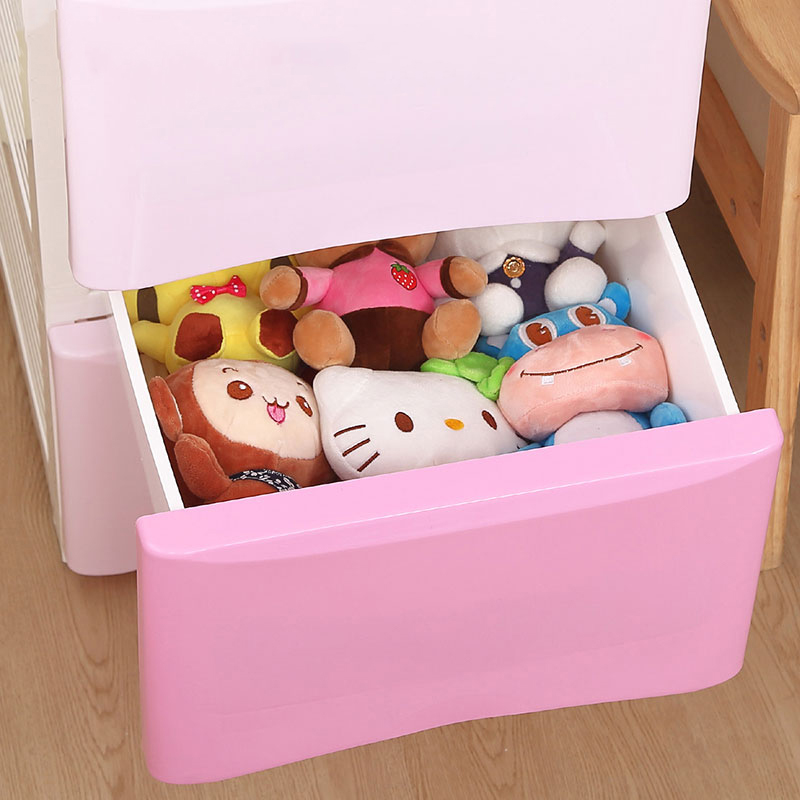 也雅(Yeya)塑料收纳柜子衣柜G-40115儿童储物柜五层41*54*131收纳层架