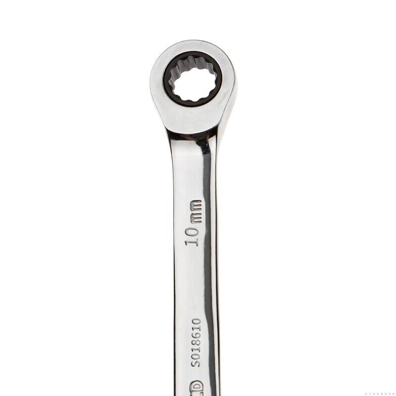 钢盾(SHEFFIELD) S018610 公制精抛光棘开两用长快扳10mm[家用]高清大图