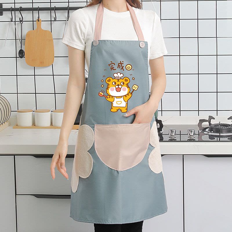 围裙罩衣厨房家用防水防油污餐饮专用男女做饭炒菜工作服卡通围腰图片
