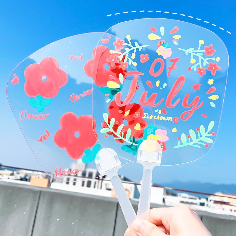 透明扇子6款随机高清大图