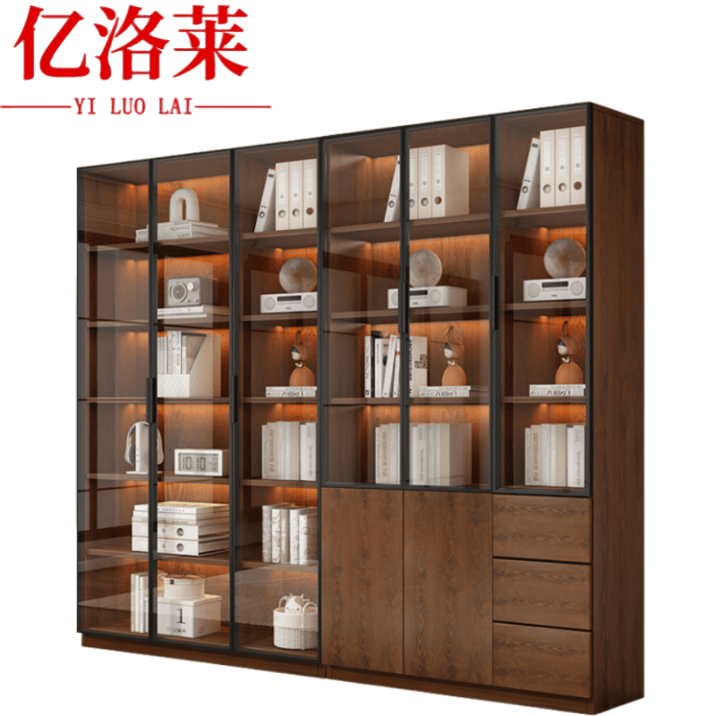 亿洛莱 书柜 240*32*200cm 个高清大图
