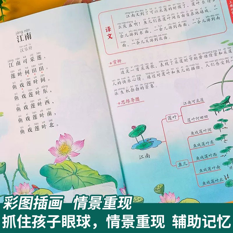 [科学记忆3册]必背古诗词75+80首+抄写本 小学通用 [正版]小学生必背古诗词75十80人教版注音版古诗文言文一到六