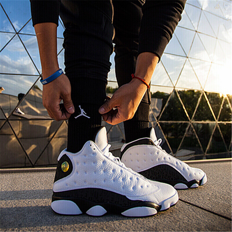 限量耐克nike男鞋aj13乔13黑白熊猫时尚舒适缓震透气运动实战篮球鞋男