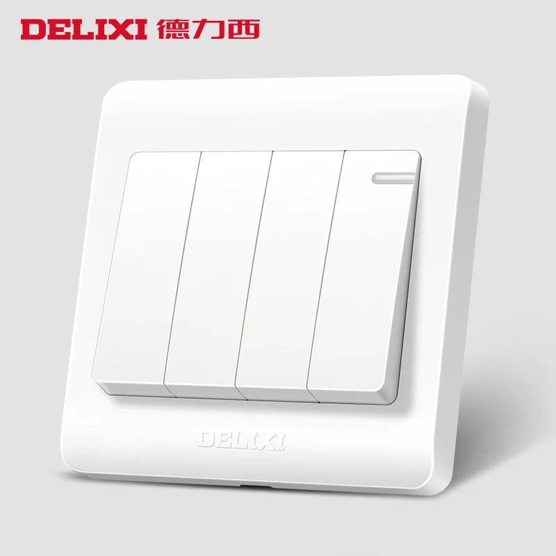 德力西 四开双控 CD217-HA86大板白色