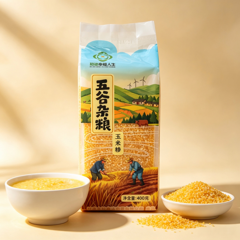和谐幸福人生 玉米糁 400g 袋高清大图