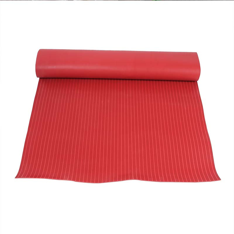 典虎 绝缘胶垫 红色条纹 10kv 5米*1米*5mm 卷高清大图