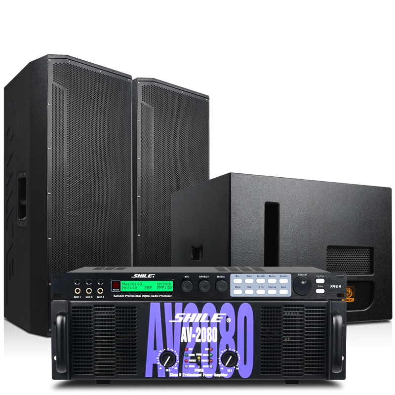 狮乐shile208025专业双15英寸大型舞台音响户外演出活动音箱套装av