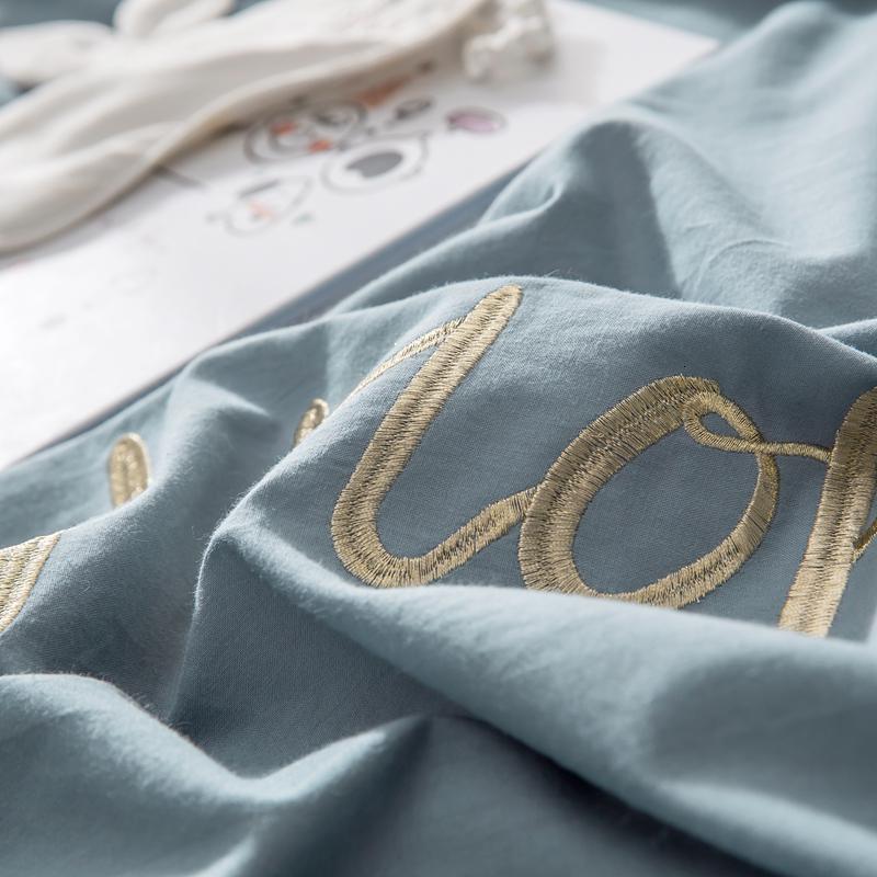 美帮汇水洗棉被套单件200230全棉学生宿舍单人1.5m1.8米双人全棉被罩高清大图