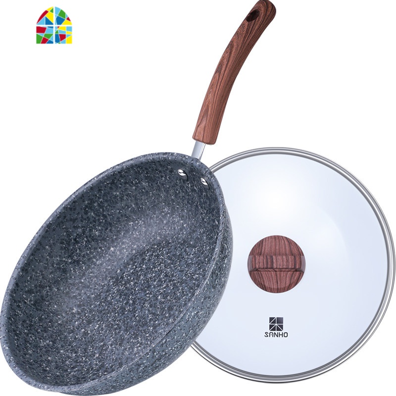 锅具中餐厅同款不粘锅燃气电磁炉通用炒锅30CM FENGHOU