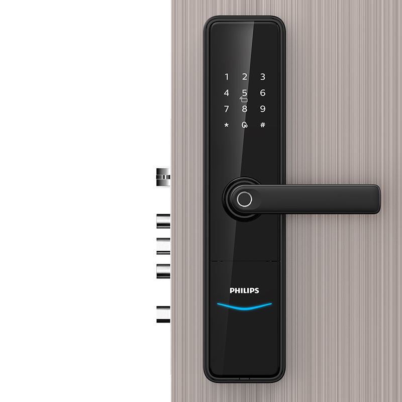 飞利浦（Philips）智能门锁603E WiFi直连 游离执手式家庭用防盗锁 霸王锁体电子锁 可挂天地钩 曜石黑高清大图