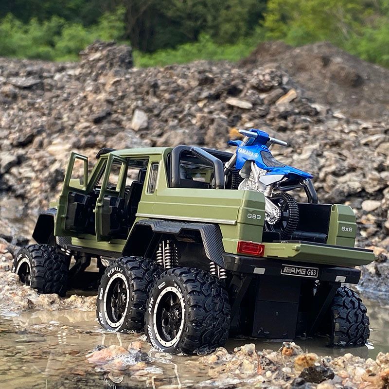 奔驰大g63合金车模6x6越野车男孩声光玩具车儿童仿真金属汽车模型宝马