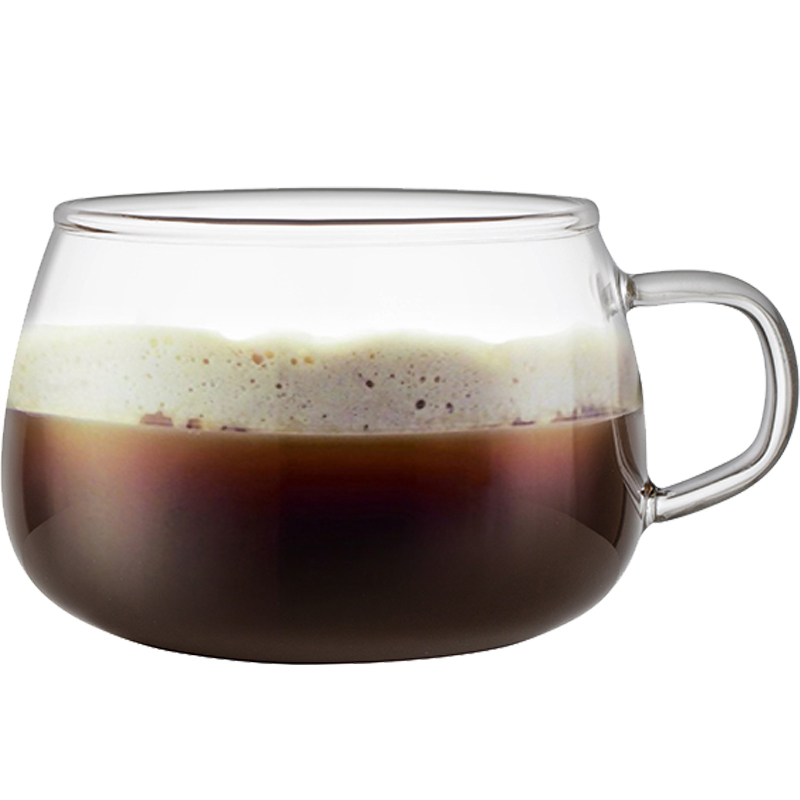 咖啡杯80ml4只装2只装小号意式浓缩咖啡杯玻璃带把高颜值透明茶杯套装