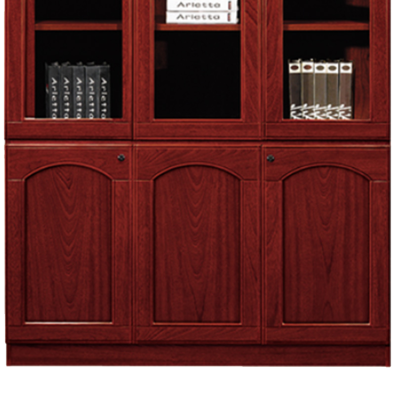 中豫鑫泽 ZYXZ4052420木质文件柜油漆贴木皮资料柜书柜 三门高清大图