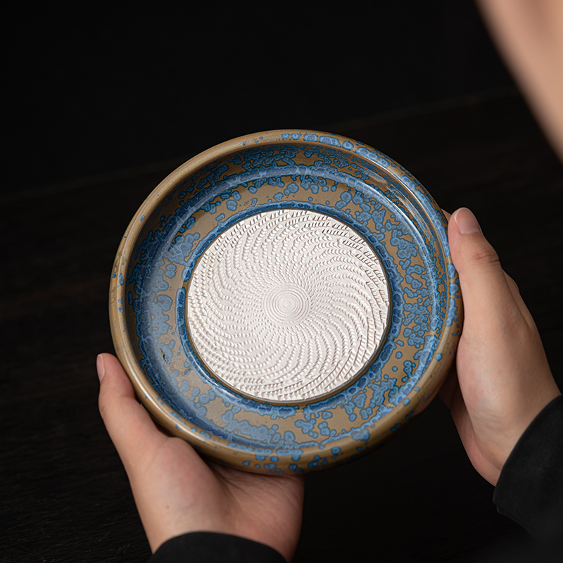 苏氏陶瓷(SUSHI CERAMICS)国礼蓝黛鎏银美人壶盖碗大套装功夫茶具非遗大师郑文强作品