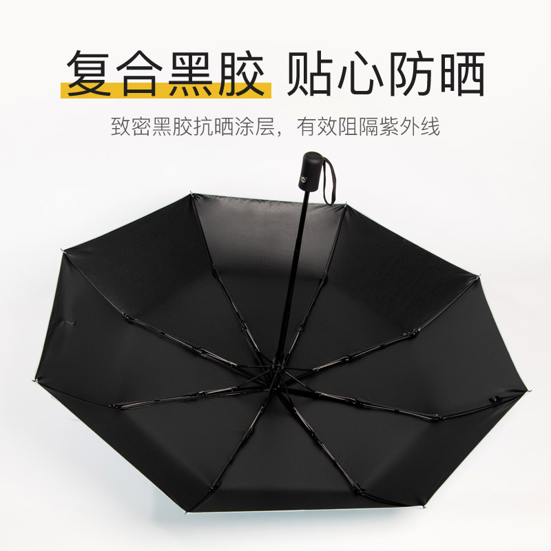 艾逸瑶选/艾斯库伯自开收晴雨伞YS-1825 便携折叠晴雨伞两用男女通用学生折叠伞 加固抗风!高清大图