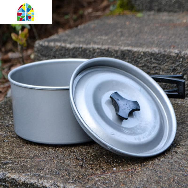 户外2-3人4-5人套锅便携炉头锅具套装 多人不粘锅野营野炊炊具 FENGHOU DS-101(单人)图片