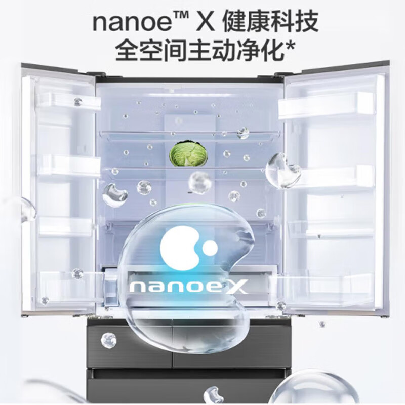 松下 NR-F601HX-N5 原装进口588L法式多门冰箱家用 纳诺怡除菌 自动制冰高清大图