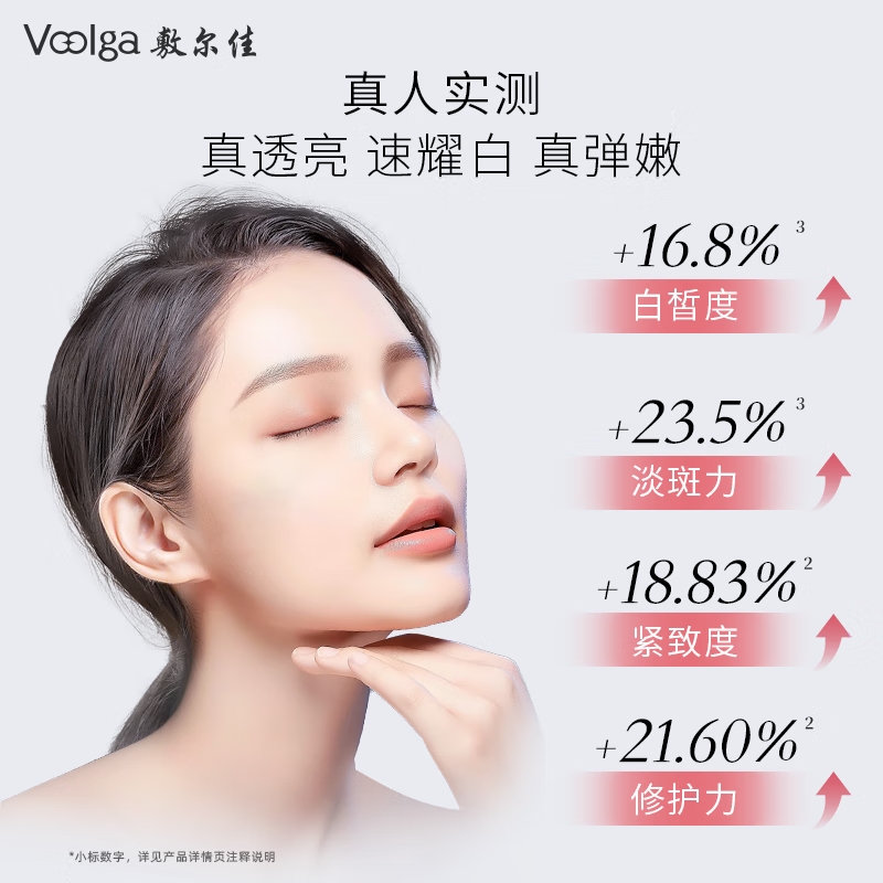 敷尔佳 亮肤臻白面膜 26g*5贴/盒高清大图