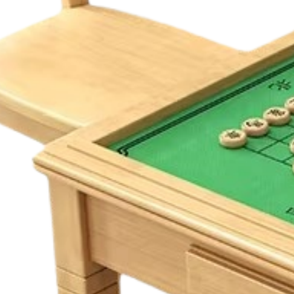 乐琪艺棋牌桌 一桌四椅套高清大图