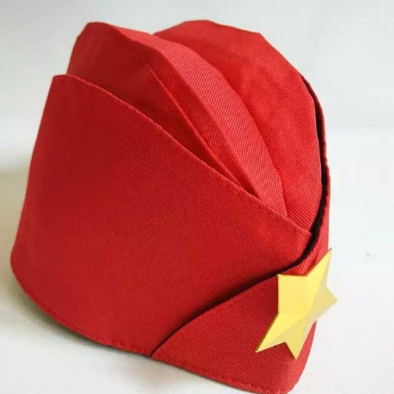 水兵帽船型帽广场舞帽子女士舞台演出贝雷帽男表演军迷空姐帽直销绿船