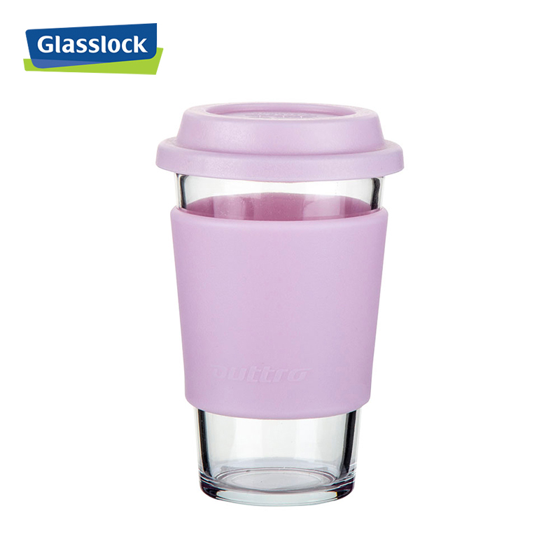三光云彩(GLASSLOCK) 韩国进口钢化耐热玻璃水杯泡茶杯 紫色 RC106-1 500mL