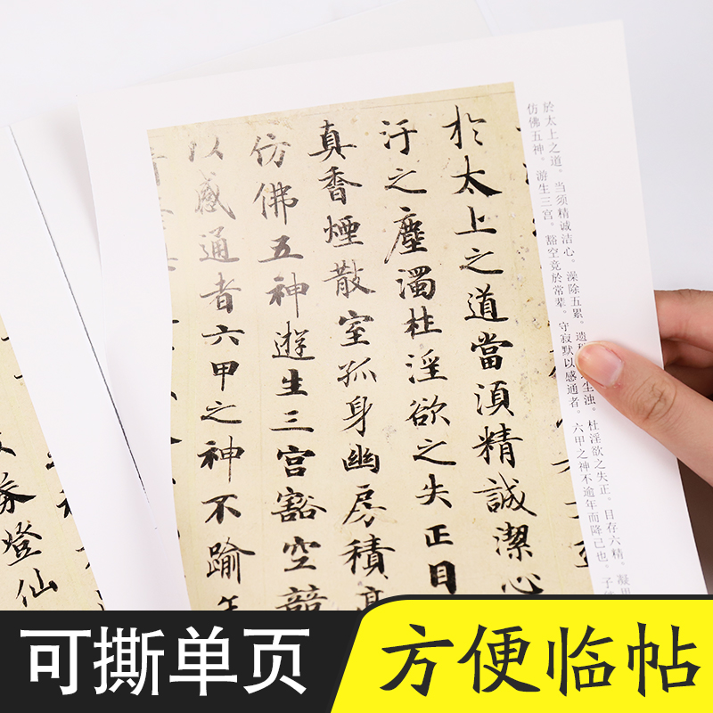 [可撕碑帖]兰亭序三种 [正版]字帖毛笔入门临摹灵飞经颜勤礼碑多宝塔碑可撕单页临帖丛书临摹本10册套装毛笔字初学者毛笔书高清大图