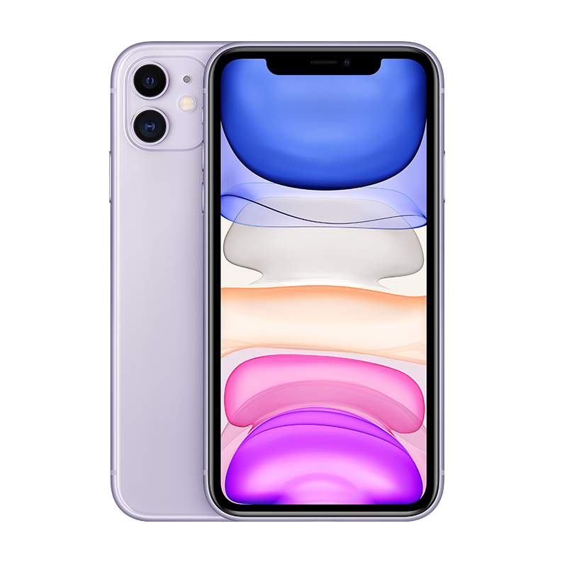 [全套标配]Apple iPhone 11 紫色 128GB 美版有锁 完美解锁 移动联通电信4G全网通手机