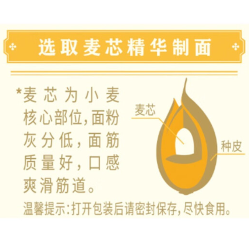 鲁花(熊猫系列)鸡蛋椭圆挂面600g*2 货期2周