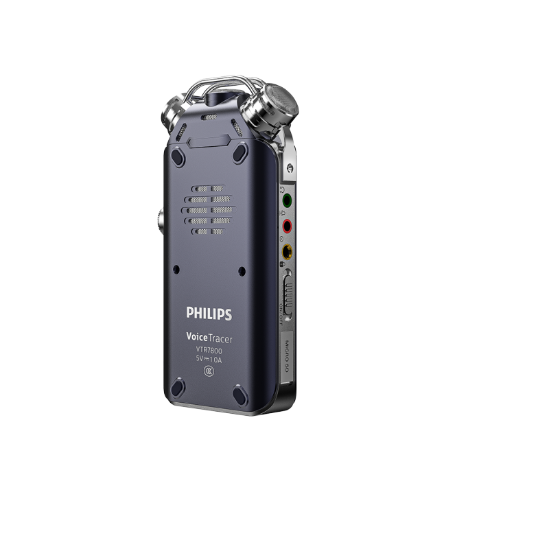 飞利浦（PHILIPS）VTR7800 16G 录音笔 4通道高清降噪远距离录音 文件编辑 变速播放