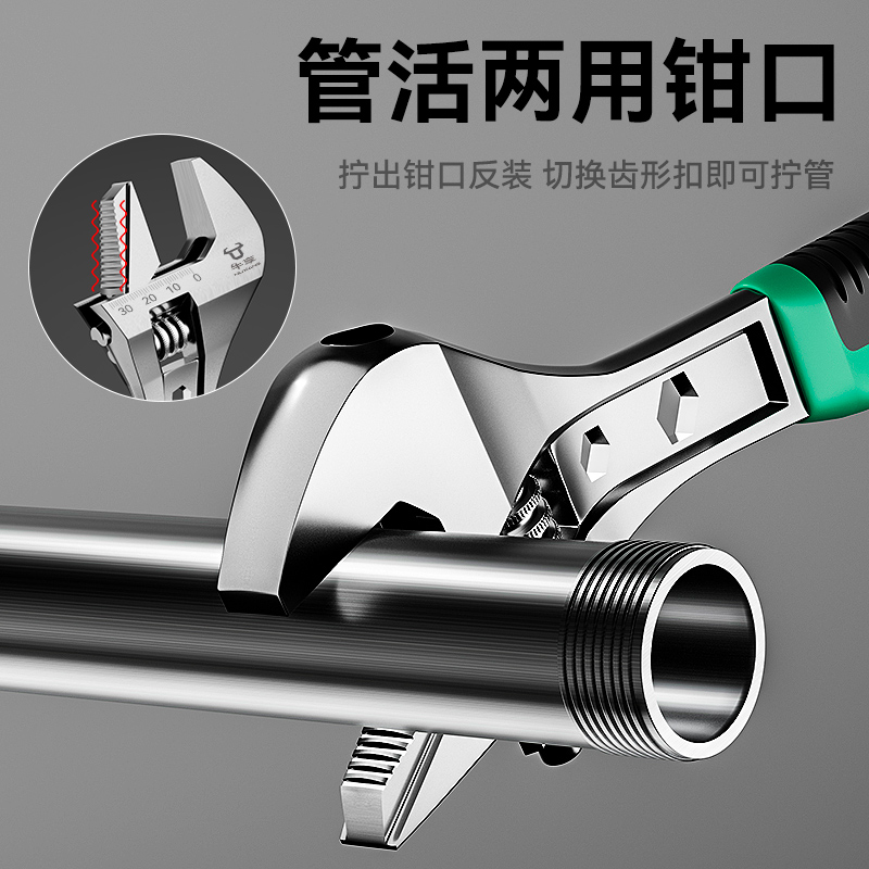 活动扳手工具套装万能活口管钳五金大全多功能大开口卫浴扳子全套高清大图