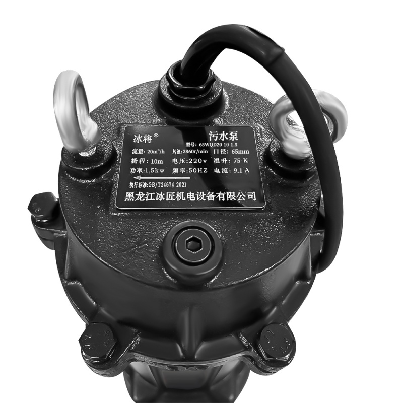 冰将 220V污水泵潜水泵 65WQD20-10-1.5 台高清大图