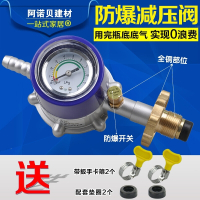 防爆液化气减压阀安全煤气瓶调压阀煤气罐阀门压力带表送垫 减压阀+1米燃气管