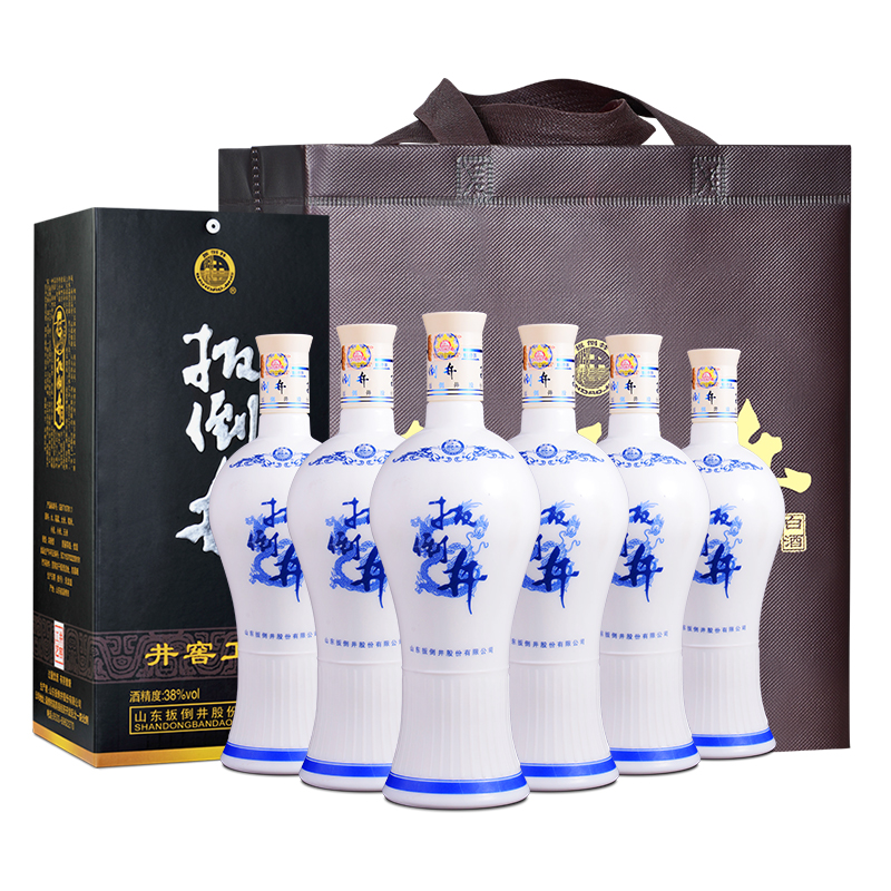 白酒整箱 38度 扳倒井青花瓷 700ml*6瓶装 浓香型纯粮食酒 山东名酒