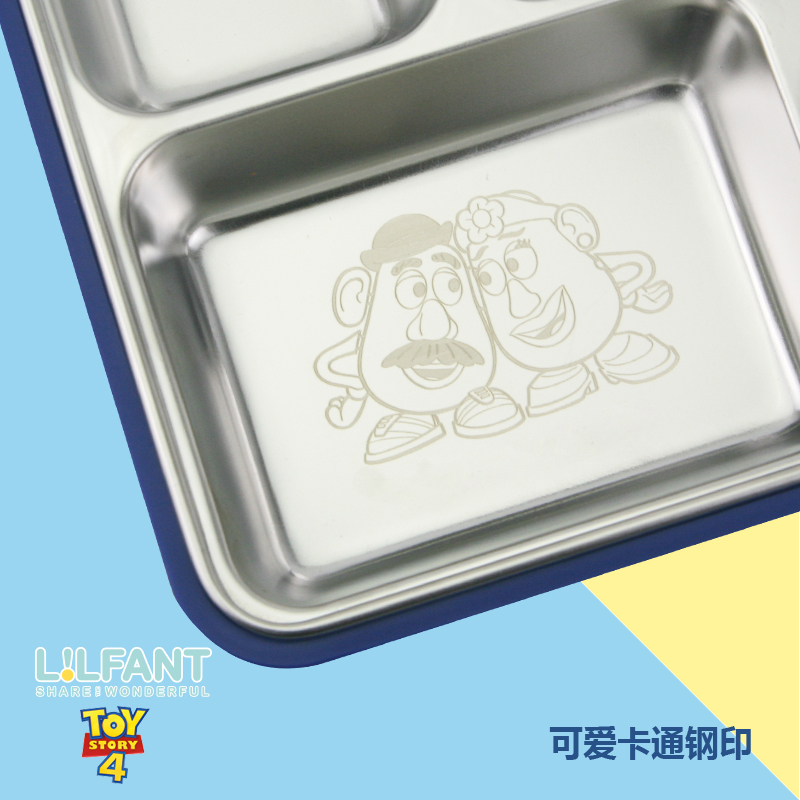 利房玩具总动员4不锈钢餐盘(配便当包)TOY8558高清大图