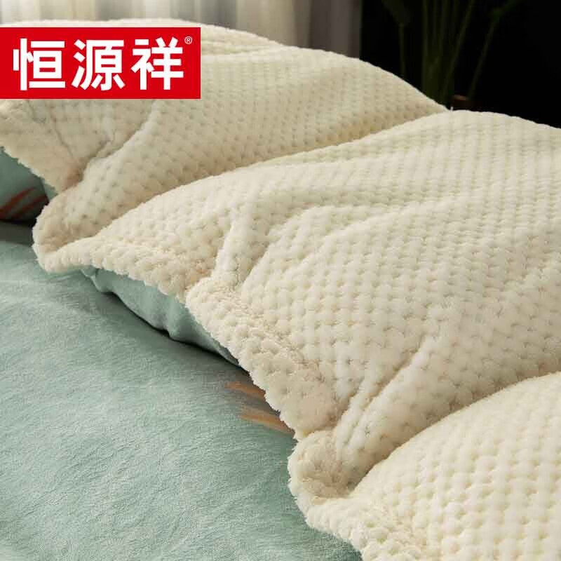 恒源祥 TBK2058一往情深贝贝绒加厚秋冬四件套 200*230cm