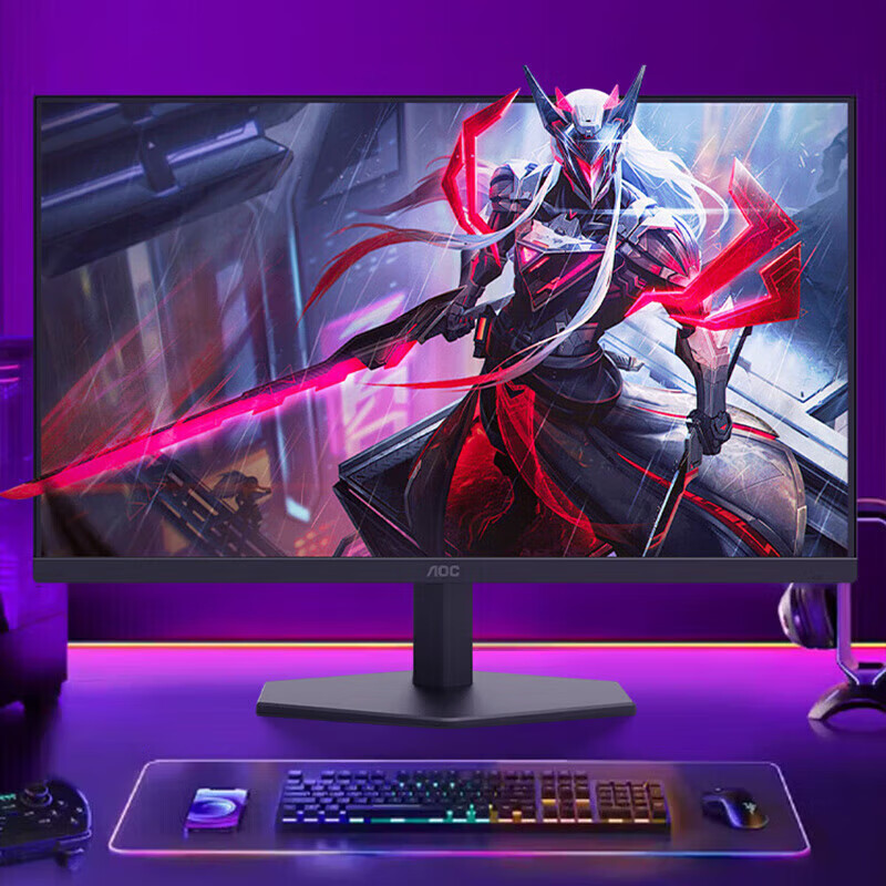 AOC Q27G11E 27英寸2K 180HZ电竞显示器Fast IPS硬件低蓝光面板1MS GTG响应外接笔记本电脑高清显示屏幕 2K原生180HZ Q27G11E