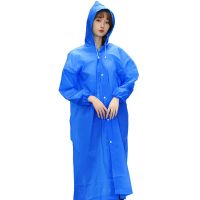 远遁雨衣雨裤套装男女电动摩托骑行分体徒步防雨全身防护防水服 水晶大褂[男女通用]蓝色均码 M[身高150-160]