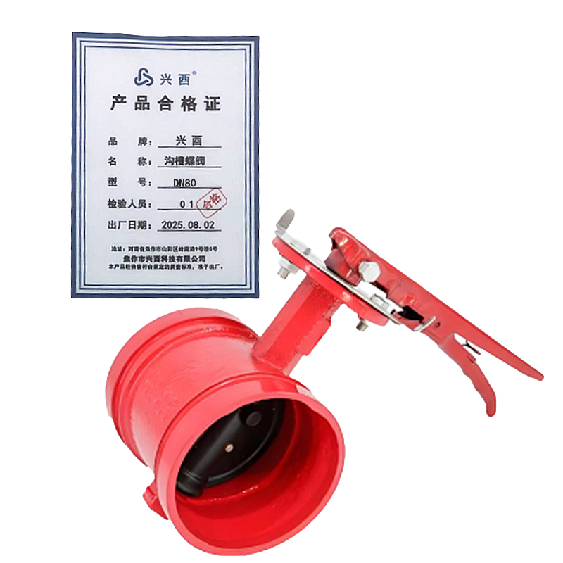兴酉 沟槽蝶阀 DN80 个高清大图
