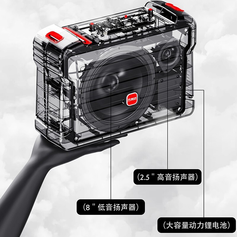 万利达(malata)户外音响 广场舞音响 蓝牙手提音箱 室外移动背包便携式音响 会议音响带双麦克风M+9113