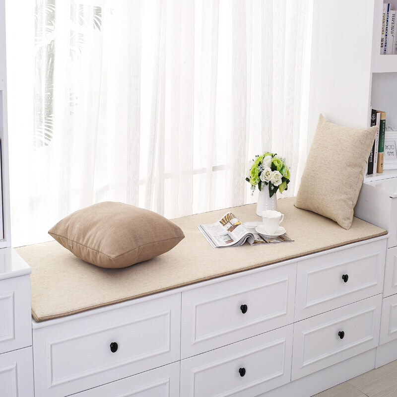 定做棉麻飘窗垫窗台垫坐垫子阳台卧室毯订四季参数