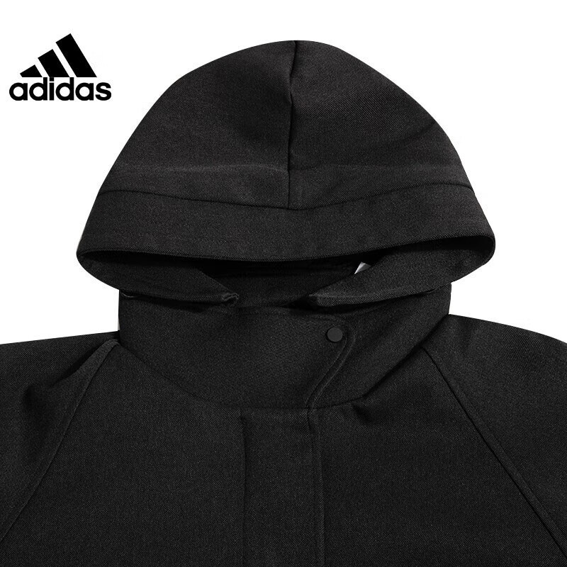 阿迪达斯(adidas) 工装外套女装2023春夏新款连帽宽松防风运动休闲夹克 HM4990