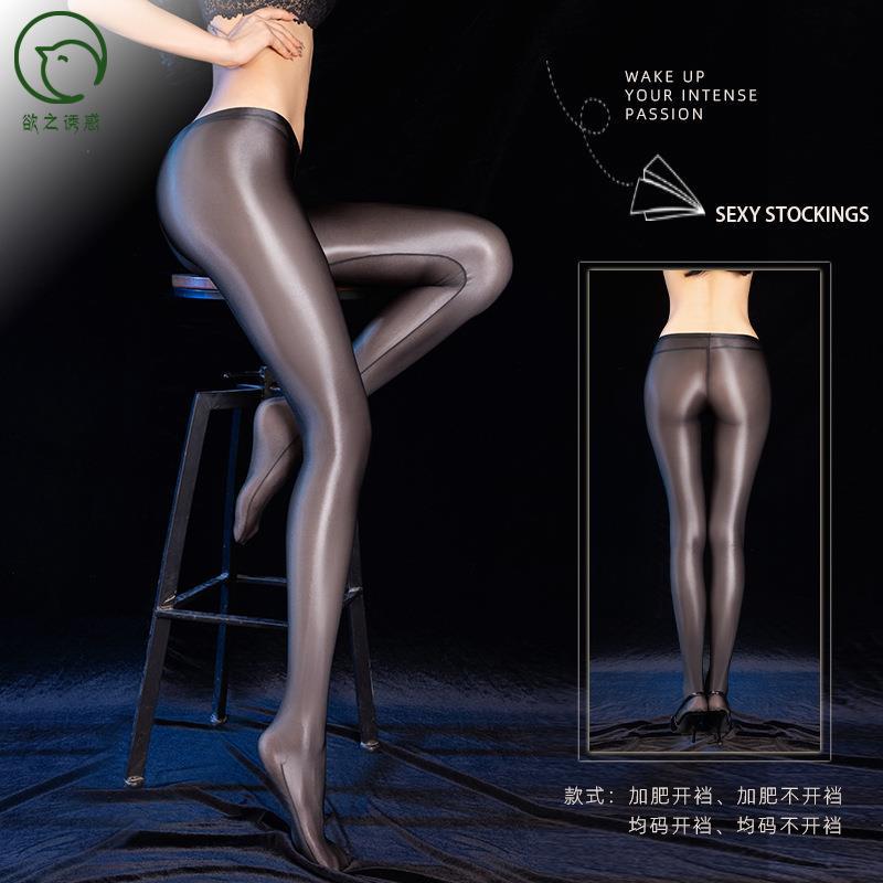 欲之诱惑新款性感妩媚透薄高弹夏季长筒裤袜 黑色开 均码