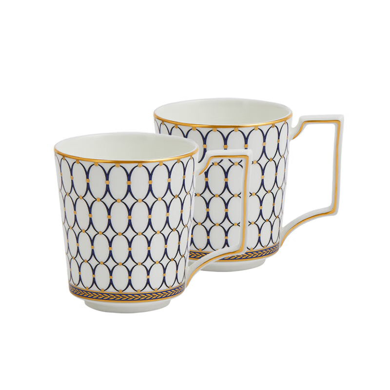 WEDGWOOD马克杯2个金粉年华午夜蓝马克杯套装对杯1054482