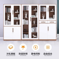 迅迈 通玻柜(纯白色)钢制办公室文件柜档案柜资料柜套色储物柜子书柜财务凭证柜铁皮柜