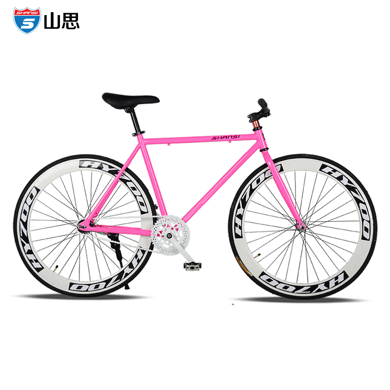 山思死飞自行车26寸倒刹死飞车60宽刀圈男女款学生单车参数