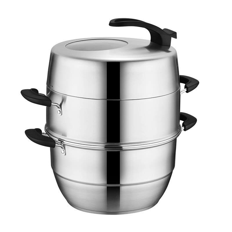 奥丁(adneny)厨具系列 AO-56巧易取三层复底蒸锅 食品级304材质30cm炉灶通用图片